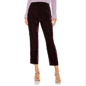 NWT House of Harlow 1960 x REVOLVE Kate Wine Velvet High Rise Ankle Pant